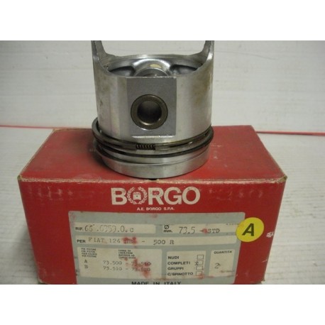 Pistone completo 666359 STD Fiat 126AB 500R diametro 73,5mm STD Borgo