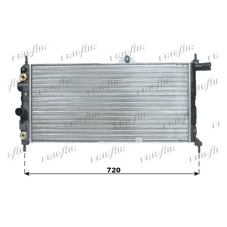 0107.3026 Radiatore acqua motore OPEL KADETT E 2 volumi /Coda spiovente 1c