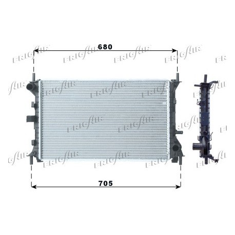 0105.3048 Radiatore acqua motore FORD FOCUS 1998_2007