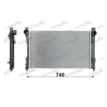 0106.3086 Radiatore acqua motore MERCEDES CLASSE C 2000_2007