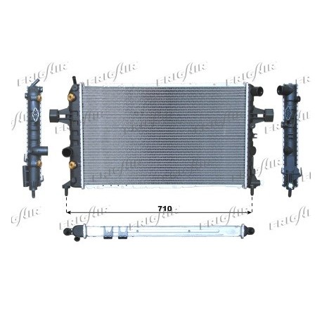 0107.3056 Radiatore acqua motore OPEL ASTRA G Tre volumi 1998_2009