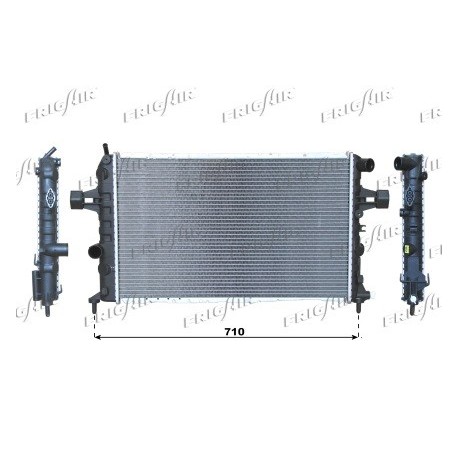 0107.3062 Radiatore acqua motore OPEL ASTRA G 2 volumi /Coda spiovente 199