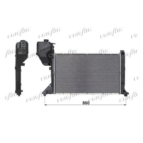 0206.2085 Radiatore acqua motore MERCEDES SPRINTER 2-t Autobus 1995_2006