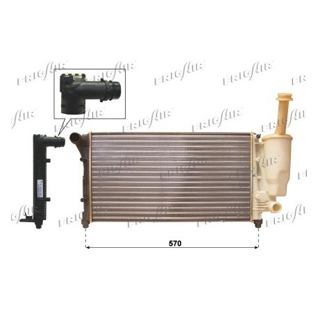 0104.3119 Radiatore acqua motore FIAT PANDA 2003_