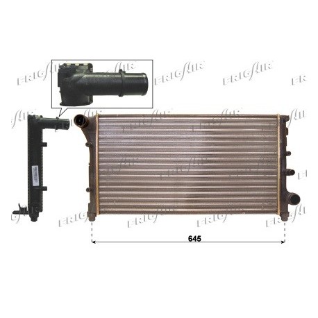 0104.3118 Radiatore acqua motore FIAT PANDA 2003_