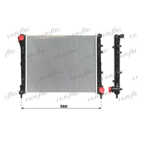 0104.3134 Radiatore acqua motore FIAT 500 2007_