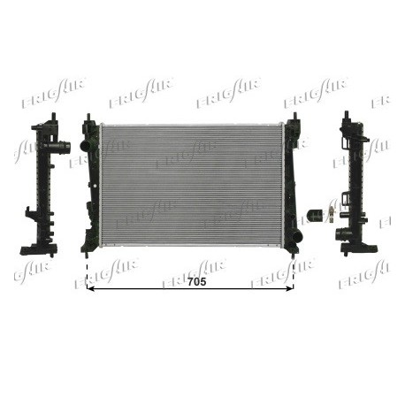 0104.3129 Radiatore acqua motore OPEL CORSA D 2006_