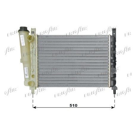 0104.3016 Radiatore acqua motore FIAT UNO 1983_2006