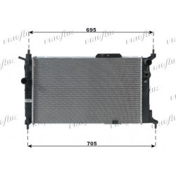 0107.2037 Radiatore acqua motore OPEL ASTRA F 2 volumi /Coda spiovente 1991