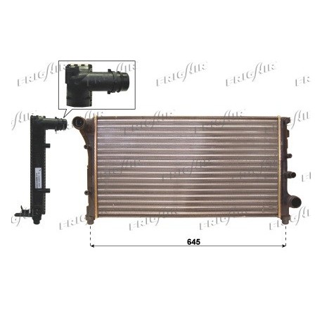 0104.3117 Radiatore acqua motore FIAT PANDA 2003_